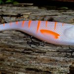 Soft Plastic Shad - Orange Stripes